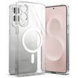 Etui Ringke Fusion MagSafe do Samsung Galaxy S25 Edge – Przezroczyste + Szkło Hartowane 9H