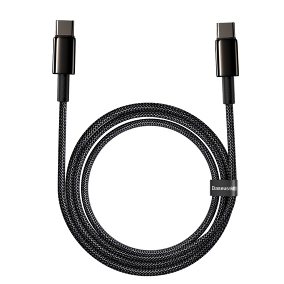 Baseus Tungsten kabel USB-C na USB-C 2 m 100 W - Czarny