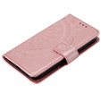 Etui z klapką do Motorola Moto G71 5G, Mandala, różowe