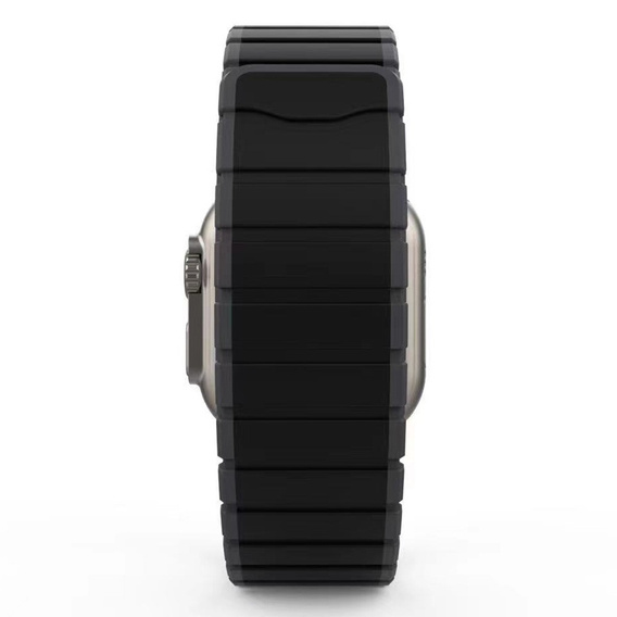 Pasek Magnetyczny do Apple Watch 1/2/3/4/5/6/7/8/9/10/11/SE Ultra 1/2/3 42/44/45/46/49mm, Czarny