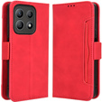Etui z klapką do Motorola Moto G56 5G, Card Slot, czerwone