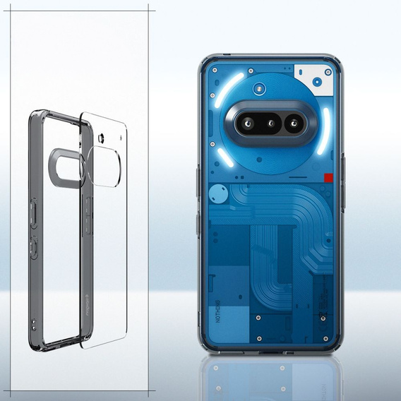 Etui Spigen do Nothing Phone 3a, Ultra Hybrid, Space Crystal, Szare