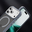 Etui pancerne do iPhone 17 Pro Max, Matt Case, do MagSafe, matowe z szarą ramką
