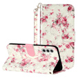 Etui z klapką do Samsung Galaxy A35 5G, Wallet, Roses białe