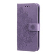 Etui portfelowe z motywem kwiatowym do Honor 400 Lite – Fioletowe