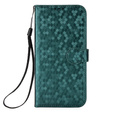 Etui z klapką do Motorola Edge 60 Fusion, Wallet Rhombus, zielone