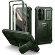 Etui pancerne do Samsung Galaxy S25, Dexnor Full Body (Two Frames), zielone