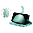 Etui z klapką do Samsung Galaxy S24 FE, Wallet Zipper Pocket, zielone