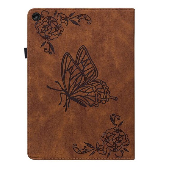 Etui do Lenovo Tab M10 Plus 10.6 Gen 3 TB-125F TB-128F, Wallet Pen Slot, butterflies, brązowe