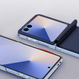 Etui Dux Ducis Bril Series do Samsung Galaxy Z Flip7 5G – niebieskie, skórzane
