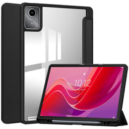Etui z przezroczystym akrylowym tyłem i miejscem na rysik do Lenovo Tab M11 – czarne