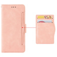 Etui z klapką do Vivo Y19s, Card Slot, różowe