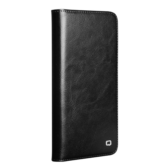 Etui z klapką do Samsung Galaxy S25 FE, QIALINO Leather Wallet, czarne