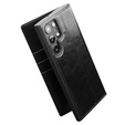 Etui z klapką do Samsung Galaxy S22 Ultra 5G, QIALINO Leather Wallet, czarne