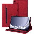 Etui do Samsung Galaxy Tab A9, Classic, z miejscem na rysik, czerwone