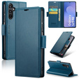 Etui do Samsung Galaxy S25 FE, ERBORD Glossy Litchi, portfel z klapką, niebieskie