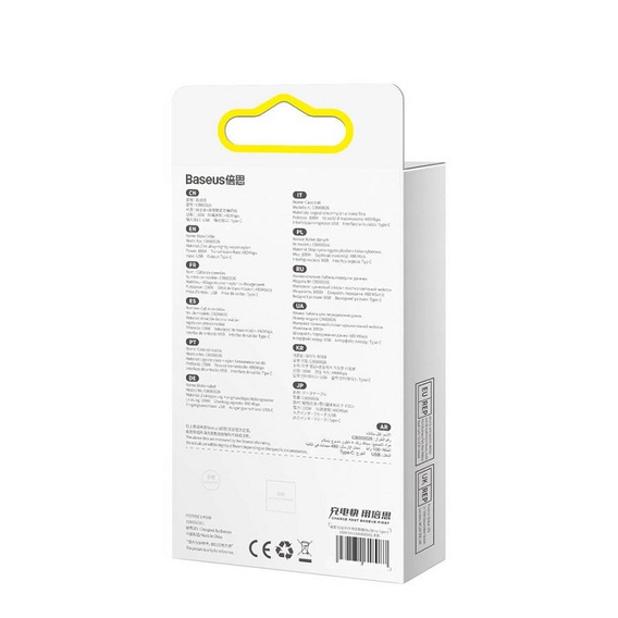 Baseus kabel Tungsten USB-A USB-C 1 m 100 W - Czarny
