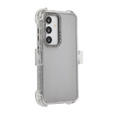 Pancerne Etui do Samsung Galaxy S24+, Belt Clip, z klipsem, przezroczyste / czarne