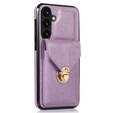 Etui do Samsung Galaxy A25 5G, Card Holder, z paskiem na ramię, fioletowe