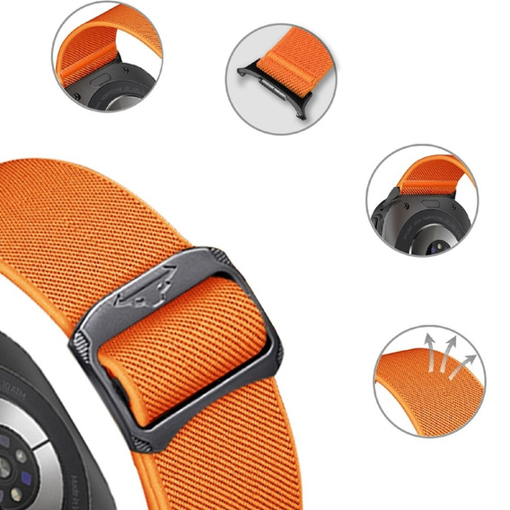 Pasek nylonowy do Samsung Galaxy Watch Ultra 47mm (2025 / 2024), Pomarańczowy