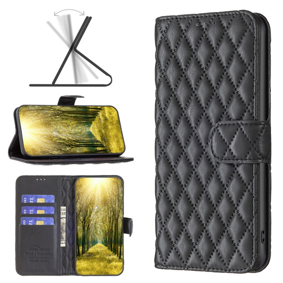 Etui z klapką do Infinix Hot 30, Wallet, BINFEN COLOR, czarne