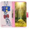 Etui z klapką do Xiaomi Redmi Note 12 4G, Wallet, Giraffe różowe