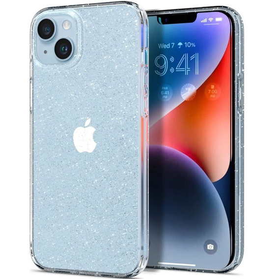 Etui Spigen do iPhone 14, Liquid Crystal, przezroczyste brokat