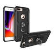 Etui pancerne do iPhone 6+ / 6S+ / 7+ / 8+ Plus, Nox Case Ring, czarne