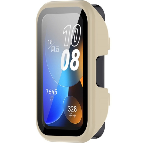 2w1 Etui + Szkło Hartowane do Huawei Band 8 / Huawei Band 9 / Huawei Band 10, Beżowe