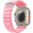 Pasek Nylonowy do Apple Watch 1/2/3/4/5/6/7/8/9/10/11/SE Ultra 1/2/3 42/44/45/46/49mm, Różowy