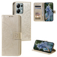 Etui z klapką do Xiaomi Redmi Note 13 Pro 4G / Redmi Note 14S / Poco M6 Pro 4G, Mandala Flower, złote