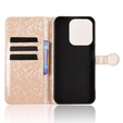 Etui z klapką do Xiaomi Redmi 15C 4G/LTE, Wallet Rhombus, złote