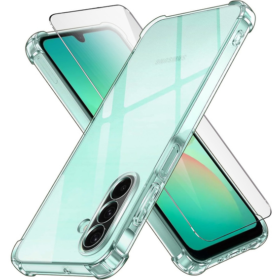 Etui do Samsung Galaxy A26, Erbord Dropproof, przezroczyste + Szkło