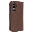 Etui z klapką do Samsung Galaxy S23 FE, Card Slot, brązowe