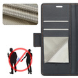 Etui z klapką CASEME do Samsung Galaxy Z Fold7 5G Litchi Wallet – czarne