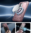 Etui pancerne do Samsung Galaxy S24, Dexnor Full Body MagSafe, różowe