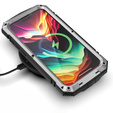 Etui do iPhone 15 Pro, R-JUST, pancerne, srebrne / czarne