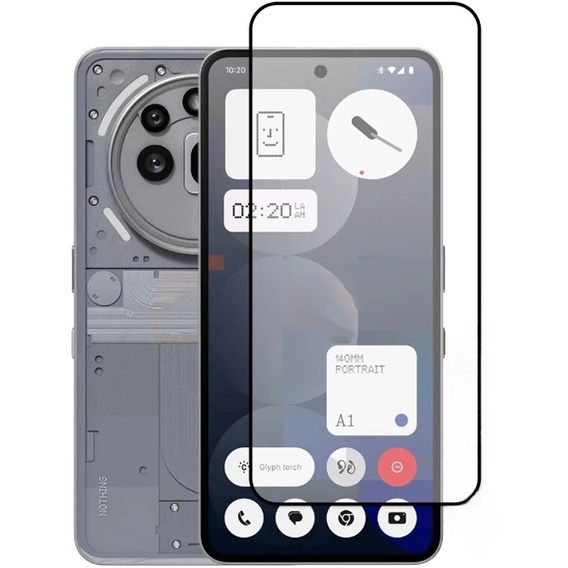 Szkło Hartowane 3D do Nothing Phone 3A Pro, czarna ramka