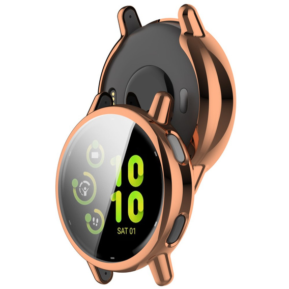 2w1 Etui z Osłoną na ekran do Garmin Vivoactive 5, Różowe rose gold