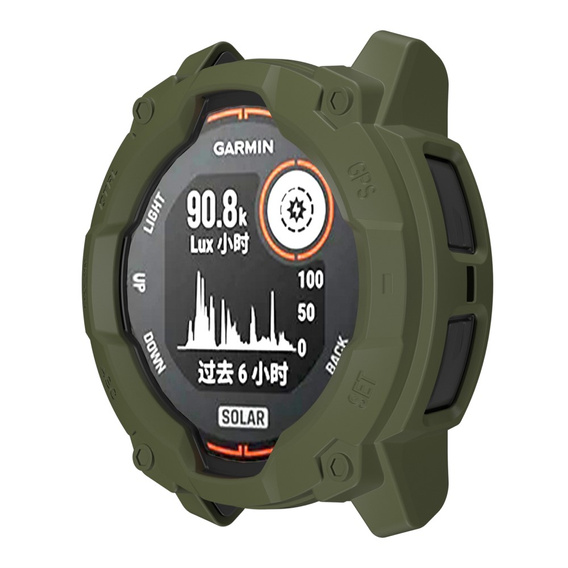 Etui TPU do Garmin Instinct 3 Solar / Instinct 3 AMOLED 50mm, Bumper – Zielone