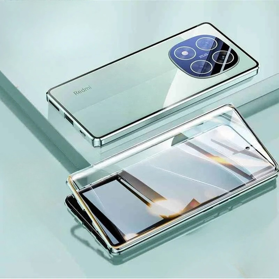Etui do Xiaomi Redmi Note 14 Pro+ 5G, Magnetic Dual Glass, zielone
