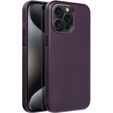 Etui Leather Mag Cover do iPhone 15 Pro Max, fioletowe