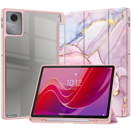 Stylowe etui do Lenovo Tab M11 – Smartcase Hybrid Marble różowe