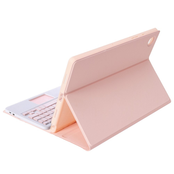 Etui z klawiaturą do Samsung Galaxy Tab A8 10.5 X200 / X205, Touchpad, różowe rose gold