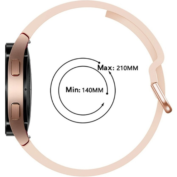 Pasek Silikonowy do Samsung Galaxy Watch 4/5/6/7 40/42/43/44/45/46/47mm, Różowy