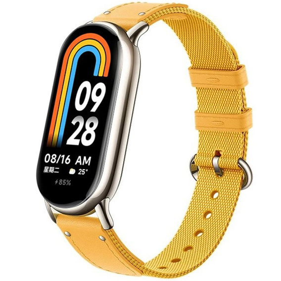 Pasek nylonowy do Xiaomi Smart Band 10 / 9 / 8, Żółty
