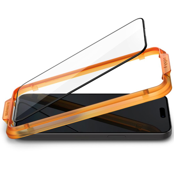 Spigen Szkło Hartowane do iPhone 15 Plus, ALM Glass FC (2 sztuki), Czarne