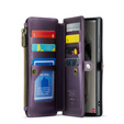 Etui CASEME do Samsung Galaxy S25 Ultra, RFID Leather Wallet, z paskiem na ramię, fioletowe