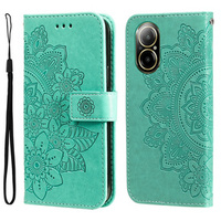 Etui z klapką do Realme C67, Mandala, zielone