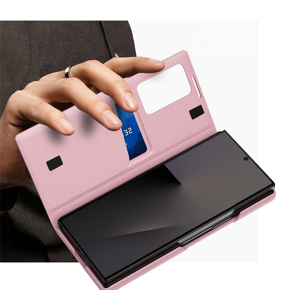 Etui do Samsung Galaxy Z Fold7, Smart View Wallet, różowe